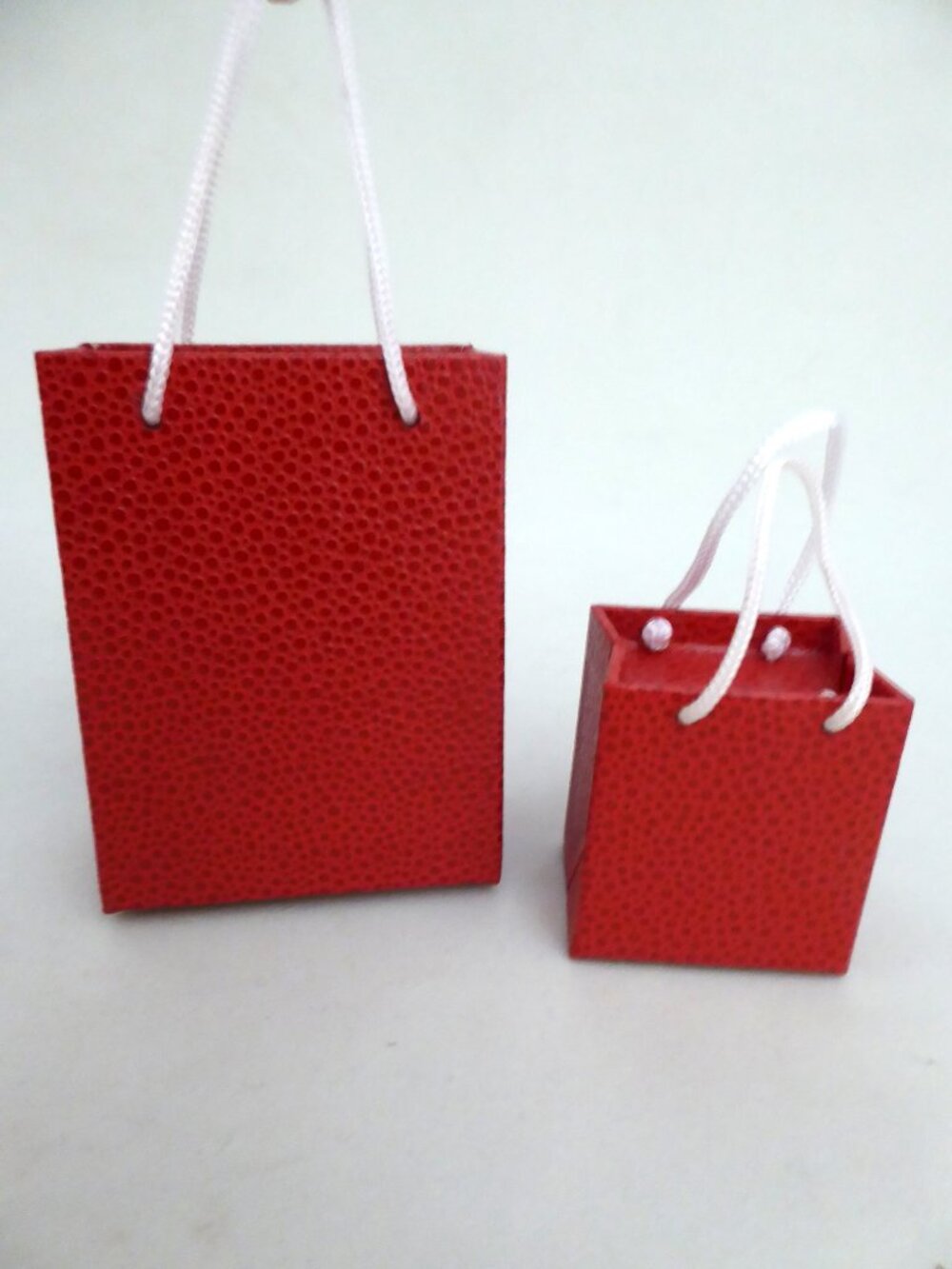 NEW CONTAINER STORE JEWELRY GIFT BOXES RED MINI GIFT BAG SHAPED (LOT OF 2)